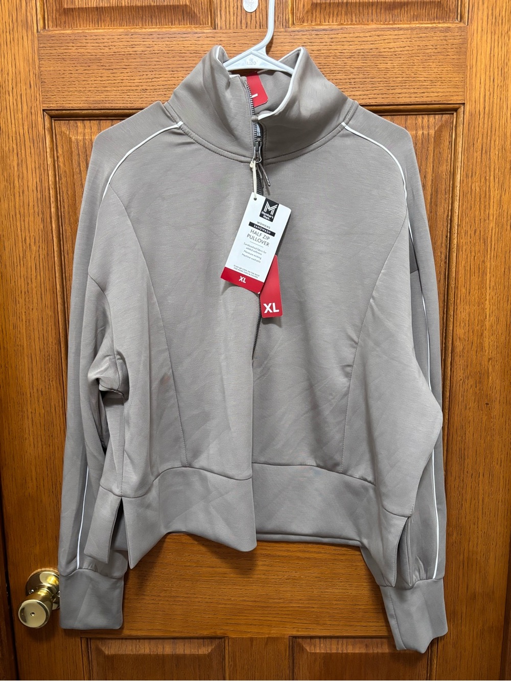 Women’s Half-Zip Pullover Sweatshirt - Gray Sz XL. NWT - Picture 1 of 10